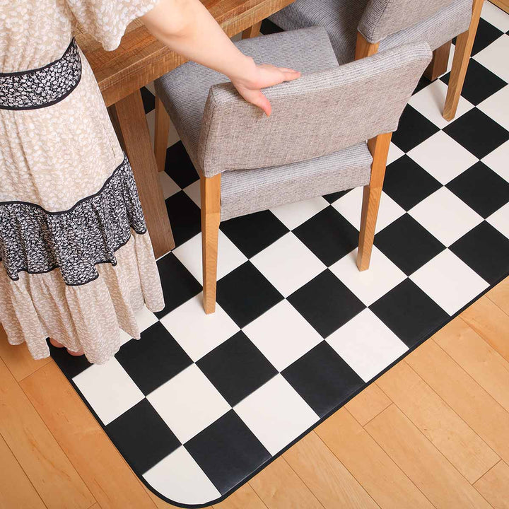 ラグ182×182cmラグマットチェッカー既製サイズ