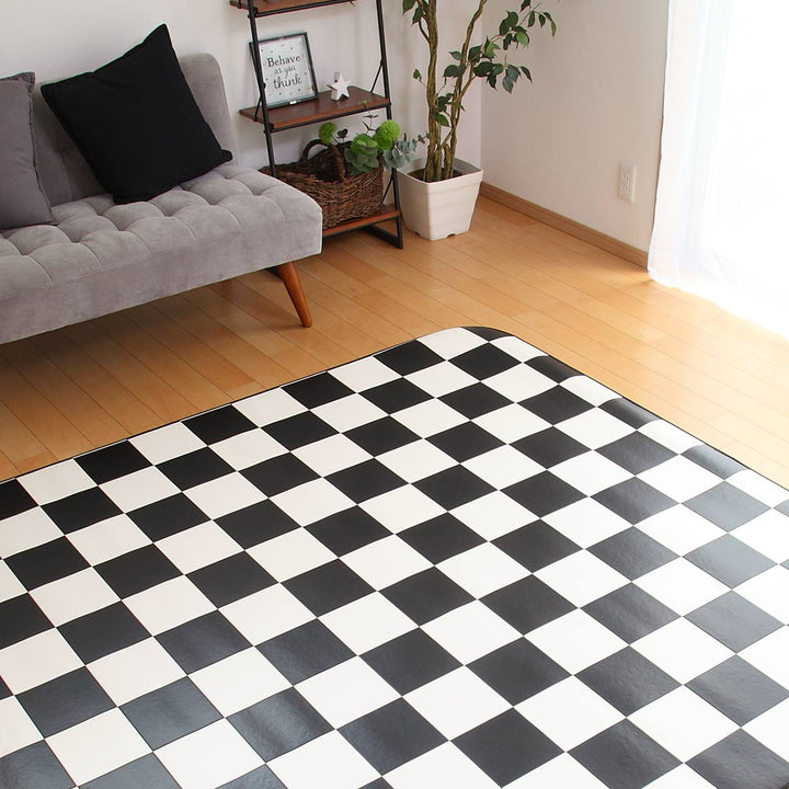 ラグ182×300cmラグマットチェッカー既製サイズ