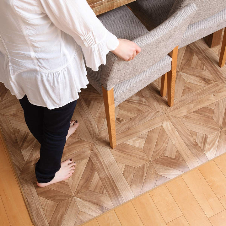 ラグ182×182cmラグマットパーケット既製サイズ