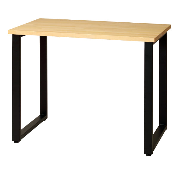 デスク幅90cm木製パイン材天然木スチールロの字机テーブルテレワーク