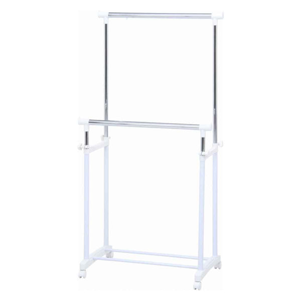 ハンガーラックパイプダブルハンガー伸縮