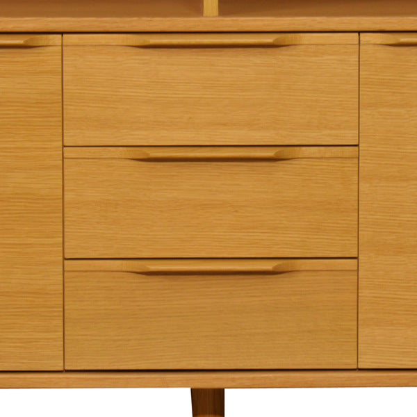 リビングボード北欧風サイドキャビネット天然木幅120cm