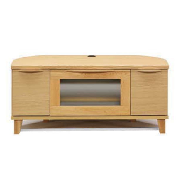 テレビ台コーナー型ローボード北欧風突板仕上げ幅105cm