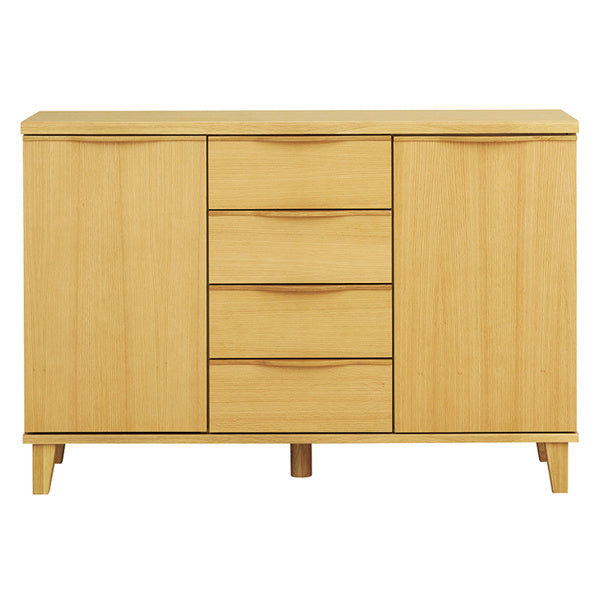 キャビネットリビングボード北欧風突板仕上げ約幅127cm