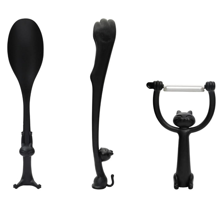 キッチンツール3点セットフェリーチェfeliceマルチスプーントングピーラーネコ猫