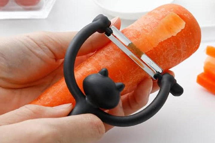 キッチンツール5点セットフェリーチェfeliceマルチスプーントングピーラーチョップスティッククリップネコ猫