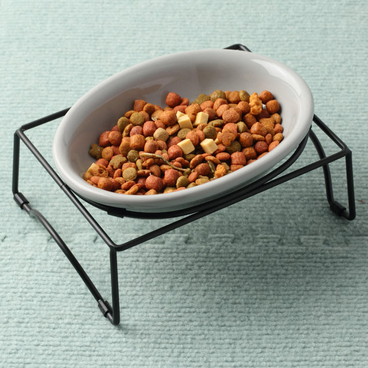 猫猫用食器ボウルシングルセットAppeTITアペティCATOVAL200mlネコオーバル食器台