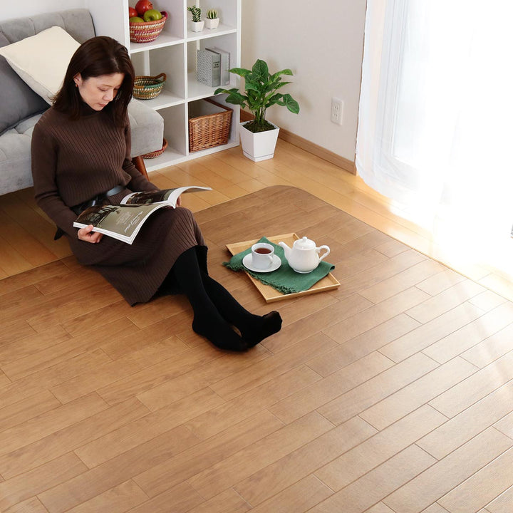 ラグ182×182cmラグマットオーク消臭タイプ既製サイズ