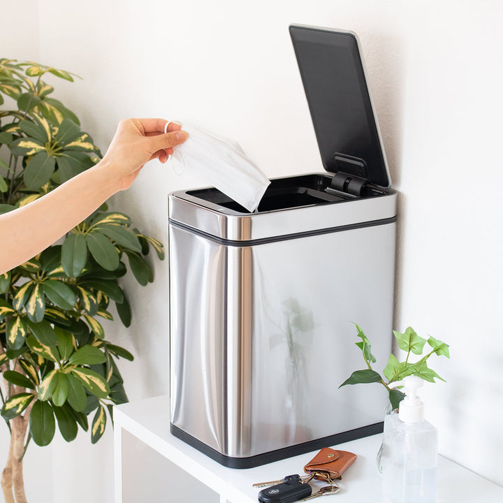 EKOゴミ箱9Lデラックスファントムセンサービンステンレス