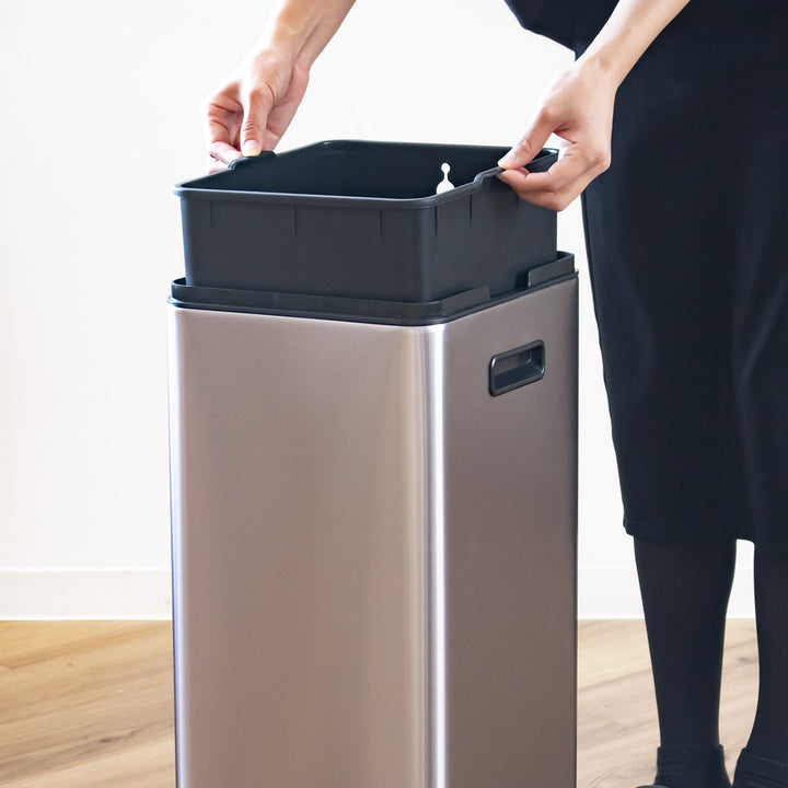 EKOゴミ箱30Lミラージュスリムセンサービンステンレスセンサー式