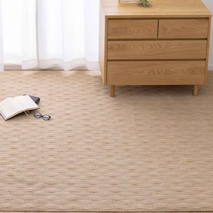 カーペットラグ江戸間8畳平織カーペットメテオ抗菌防臭カット可