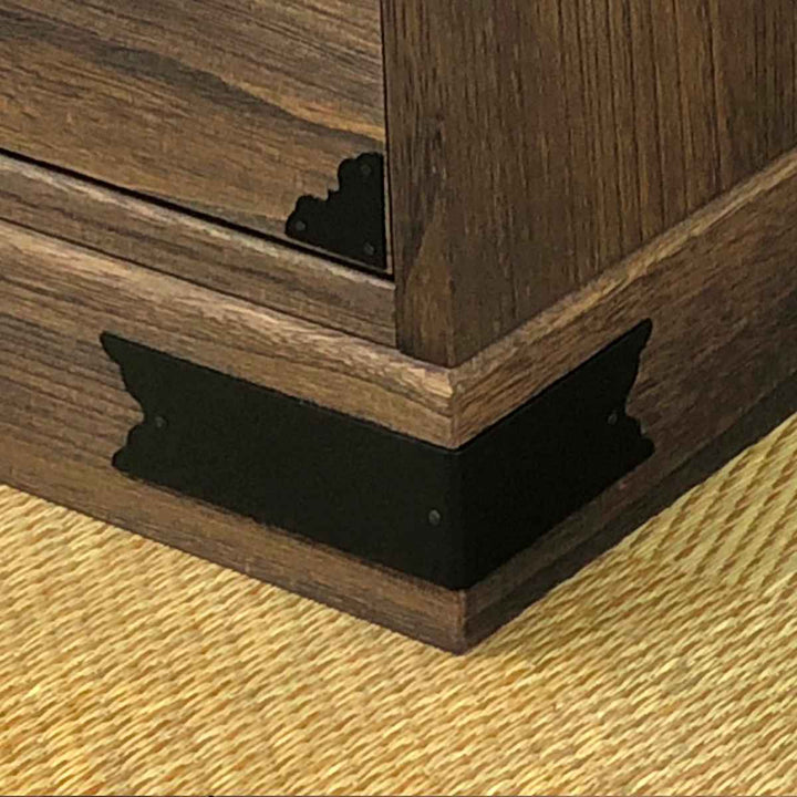 総桐民芸たんす幅75cm5段焼桐調オイル仕上げ