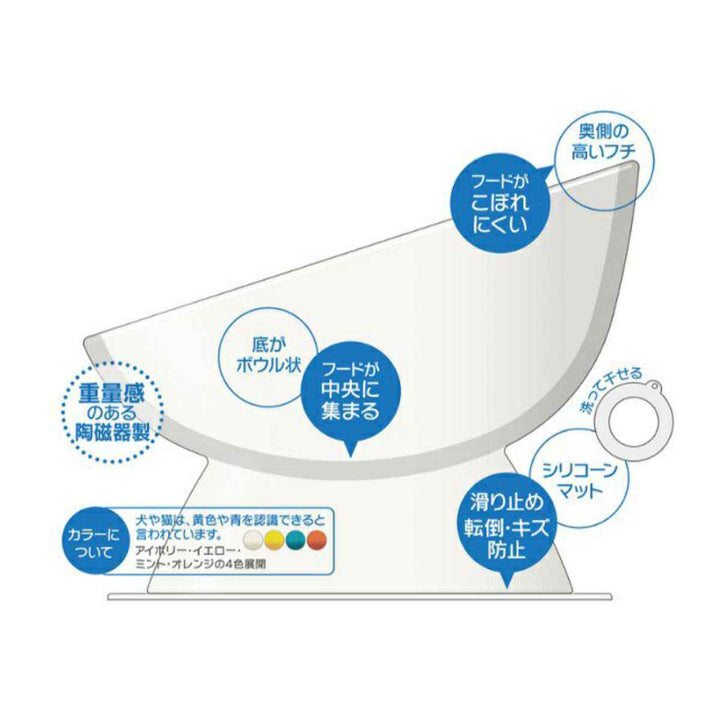 ペット用食器短頭犬用陶器