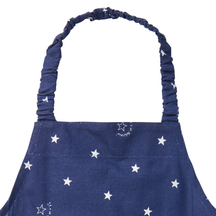 エプロンキッズ3点セット綿100％ポケット付きケイト星柄