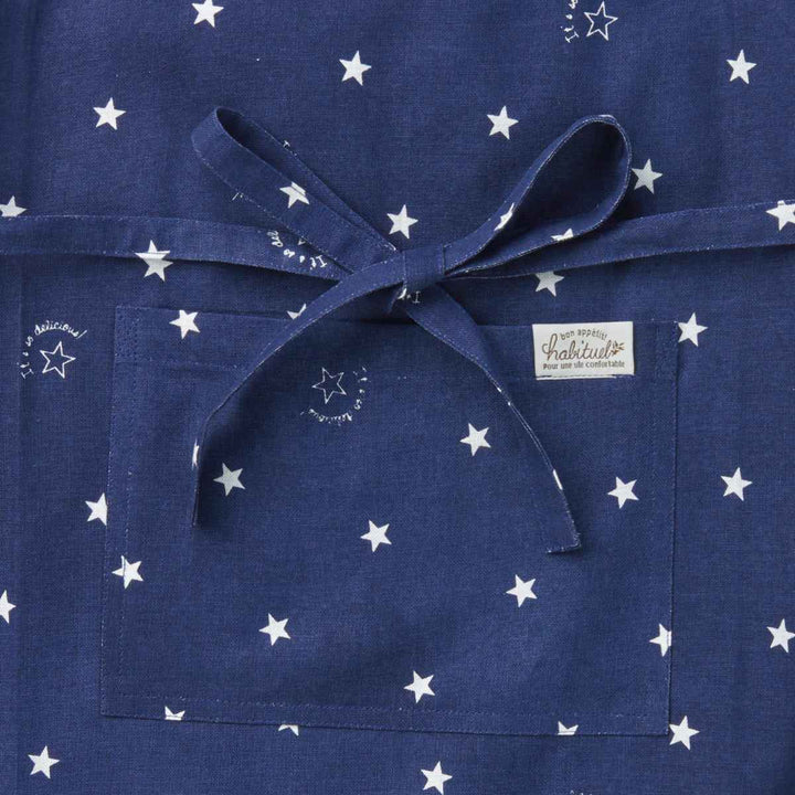 エプロンキッズ3点セット綿100％ポケット付きケイト星柄