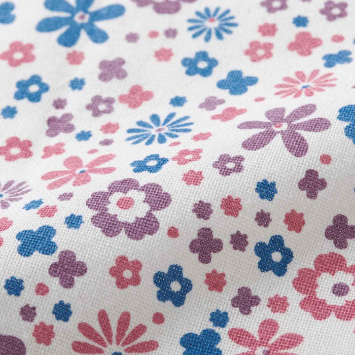 エプロンキッズ3点セット綿100％ポケット付きリサ花柄