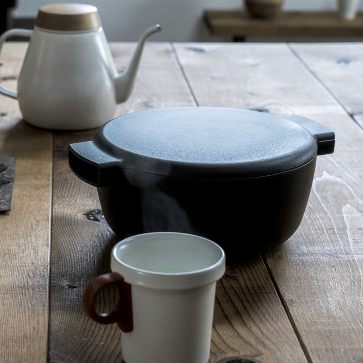 両手鍋23cm深型IH対応ovject鋳物ホーロー両手鍋日本製