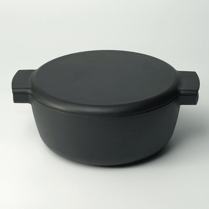 両手鍋23cm深型IH対応ovject鋳物ホーロー両手鍋日本製