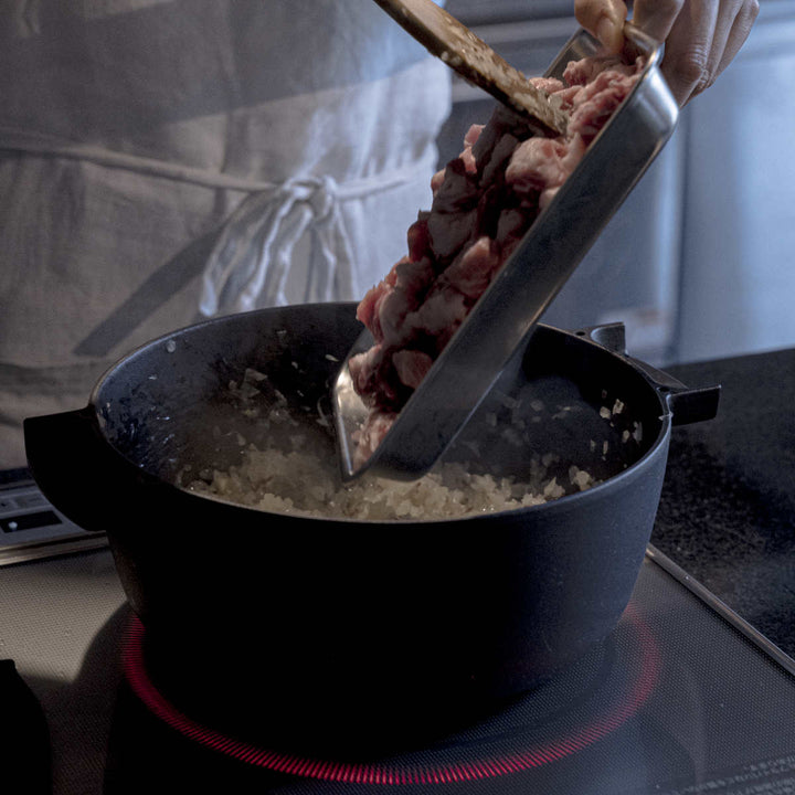 両手鍋23cm深型IH対応ovject鋳物ホーロー両手鍋日本製