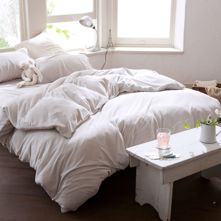掛け布団カバーダブルタオル地無地エアリーパイルFabtheHome
