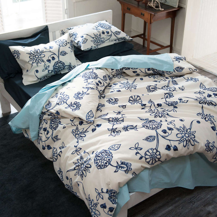 掛け布団カバーFabtheHomeダブルエイジア花柄綿100％