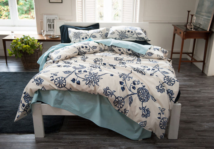 掛け布団カバーFabtheHomeダブルエイジア花柄綿100％