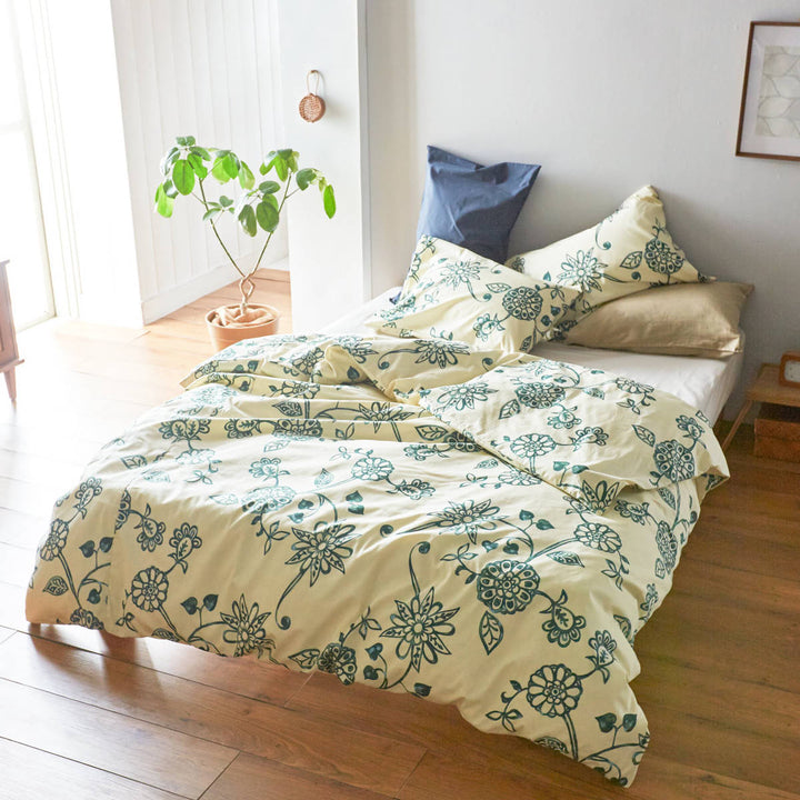 掛け布団カバーFabtheHomeダブルエイジア花柄綿100％