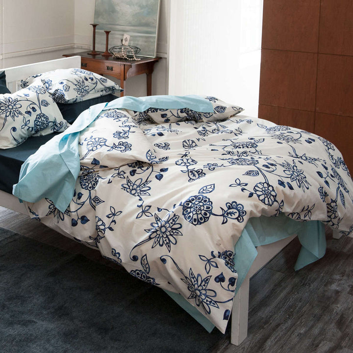 掛け布団カバーFabtheHomeダブルエイジア花柄綿100％