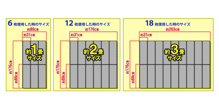 マット保温シート6枚入り89×31cm厚さ12mmつなげるジョイントマットアルミ