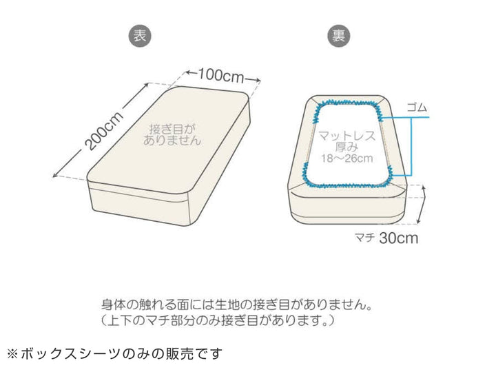 ボックスシーツFabtheHomeシングルファインコットンエジプシャン綿100％