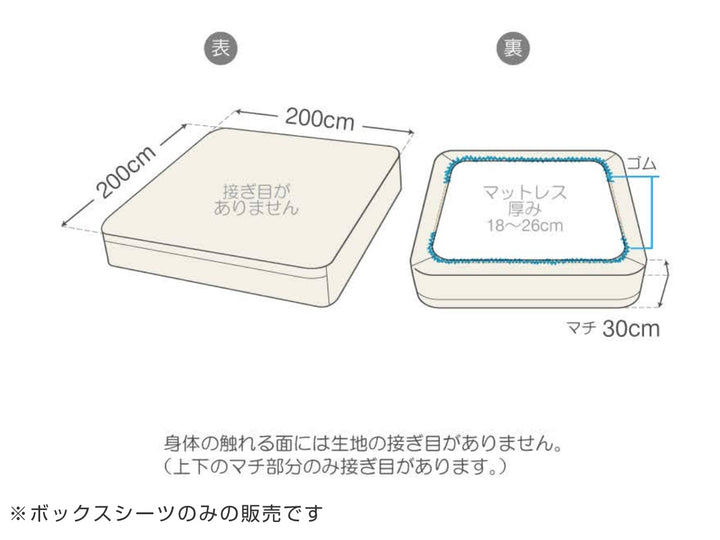 ボックスシーツFabtheHomeワイドキングファインコットン綿100％