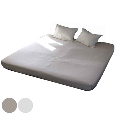 ボックスシーツ Fab the Home ワイドキング ファインコットン 綿100％