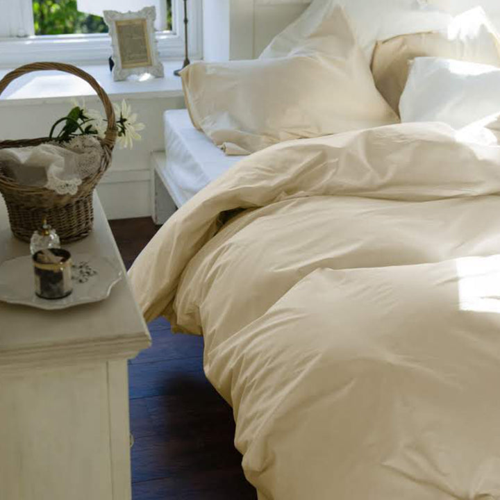 掛け布団カバーFabtheHomeダブルソリッド無地綿100％