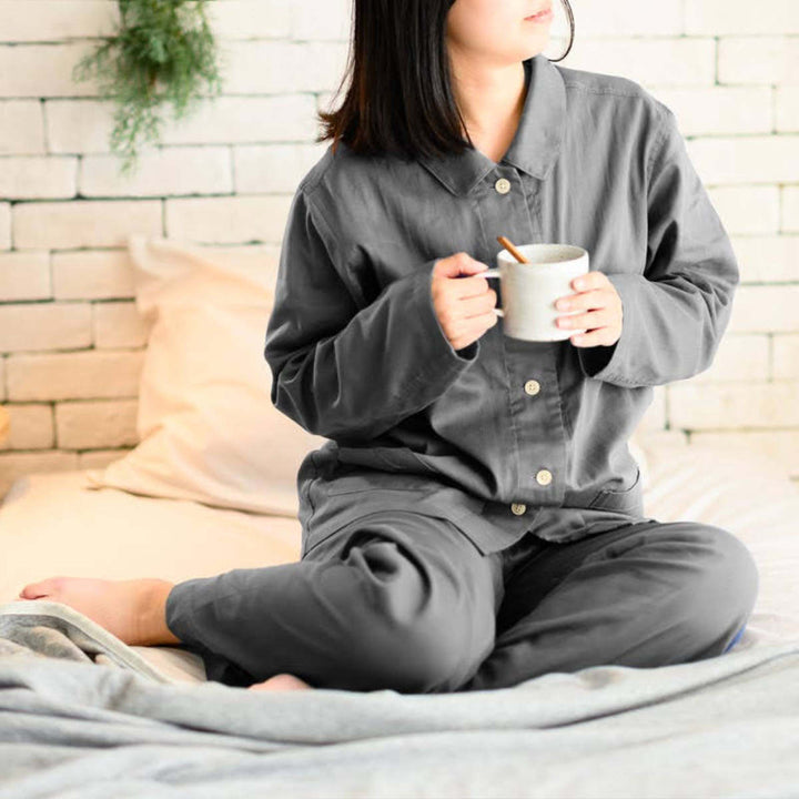 パジャマFabtheHomeLレディースダブルガーゼ綿100％