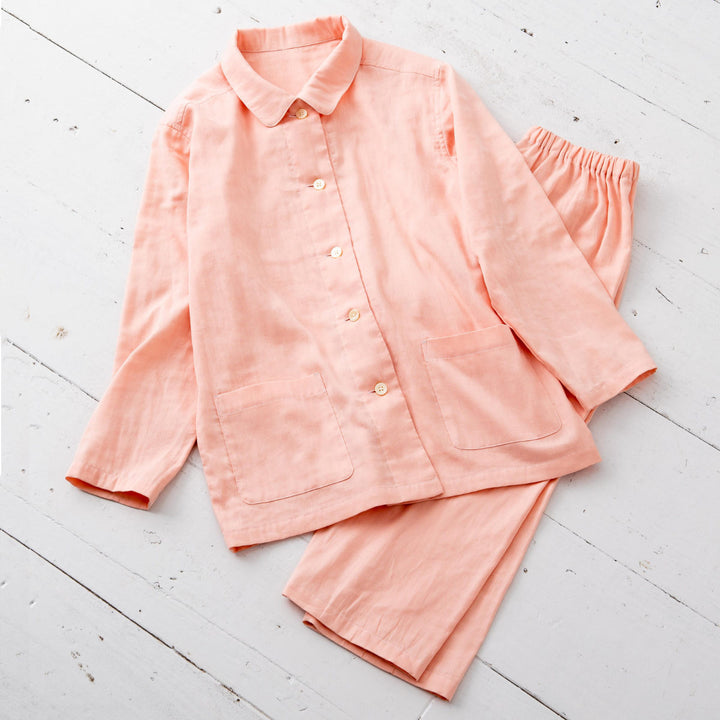 パジャマFabtheHomeLレディースダブルガーゼ綿100％