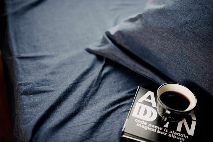 ボックスシーツダブル綿100％デニム素材ライトデニムFabtheHome