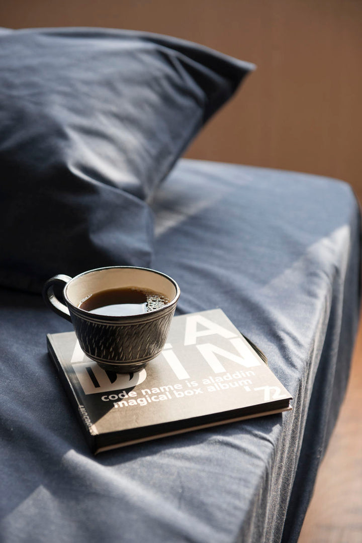 ボックスシーツダブル綿100％デニム素材ライトデニムFabtheHome