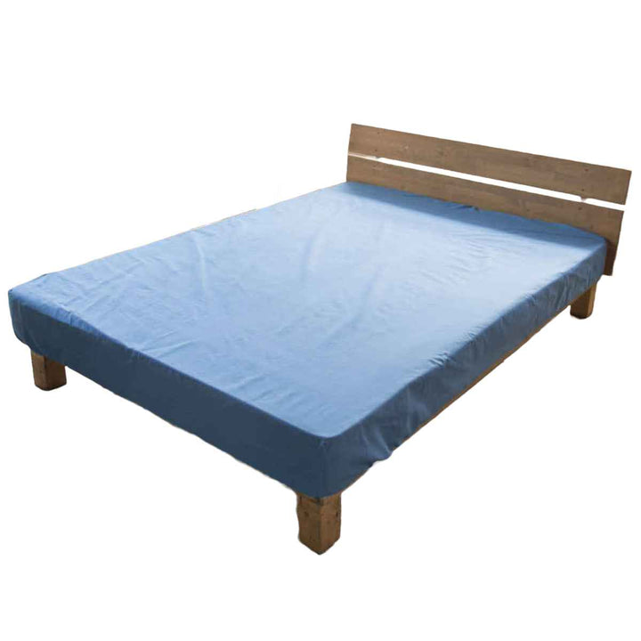 ボックスシーツダブル綿100％デニム素材ライトデニムFabtheHome