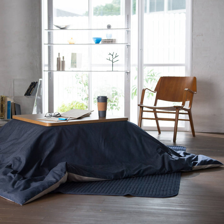 こたつ布団カバー200x240cm長方形綿100％デニム素材ライトデニムFabtheHome