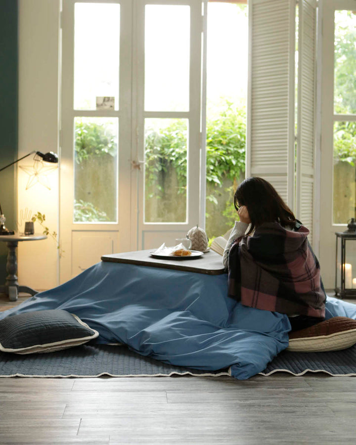 こたつ布団カバー200x200cm綿100％デニム素材ライトデニムFabtheHome