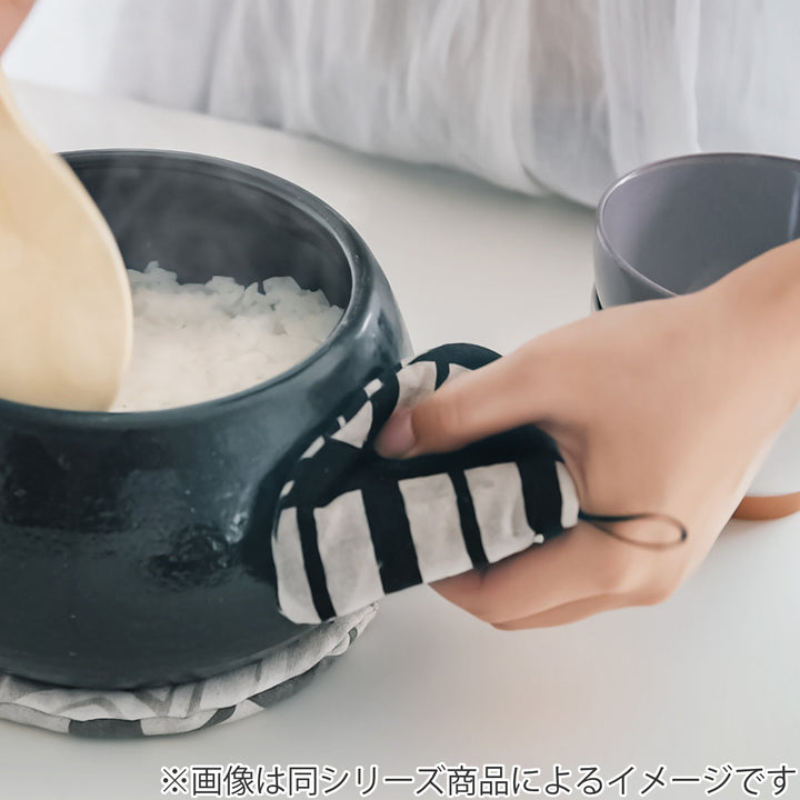 ＆NE鍋つかみ三角レトロ綿100％日本製紐つき