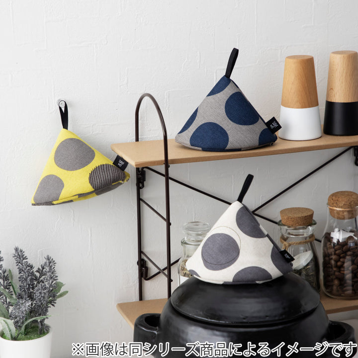 ＆NE鍋つかみ三角レトロ綿100％日本製紐つき