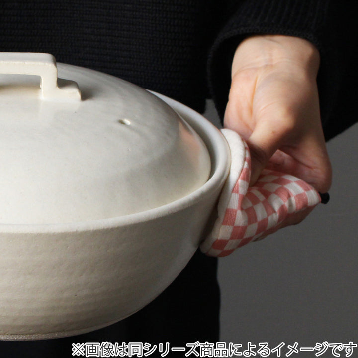 ＆NE鍋つかみ三角レトロ綿100％日本製紐つき