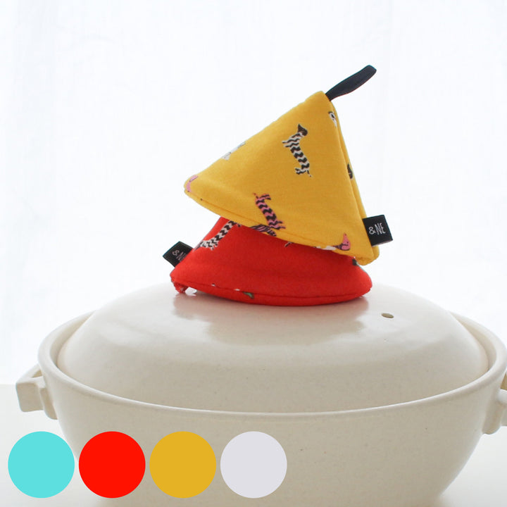 ＆NE鍋つかみ三角ダックス綿100％日本製紐つき