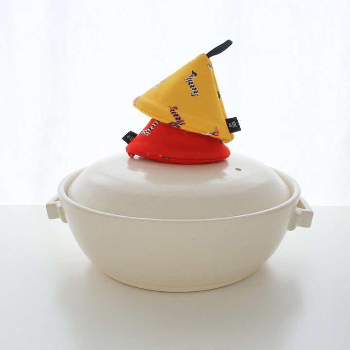 ＆NE鍋つかみ三角ダックス綿100％日本製紐つき