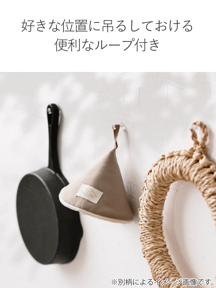 ＆NE鍋つかみ三角ダックス綿100％日本製紐つき