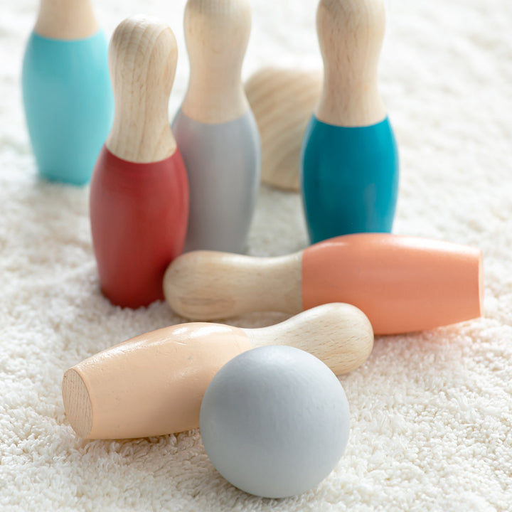 おもちゃベビーBOWLINGSETS木製北欧知育玩具
