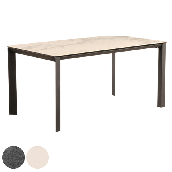 ダイニングテーブル幅150cmセラミックグラナダスチール脚