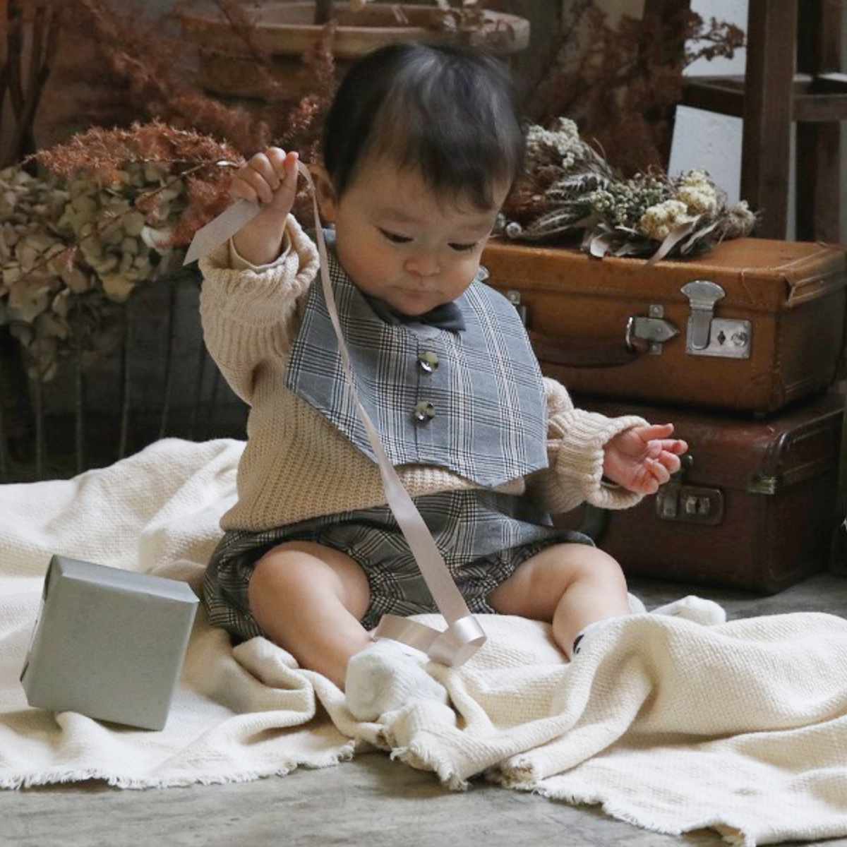 ギフトセット Lien de famille フォーマル 2点 スタイ ブルマ 男の子