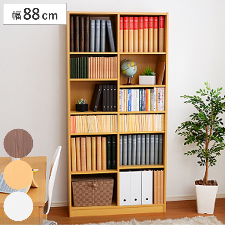 本棚幅88cmハイタイプブックシェルフ多目的収納